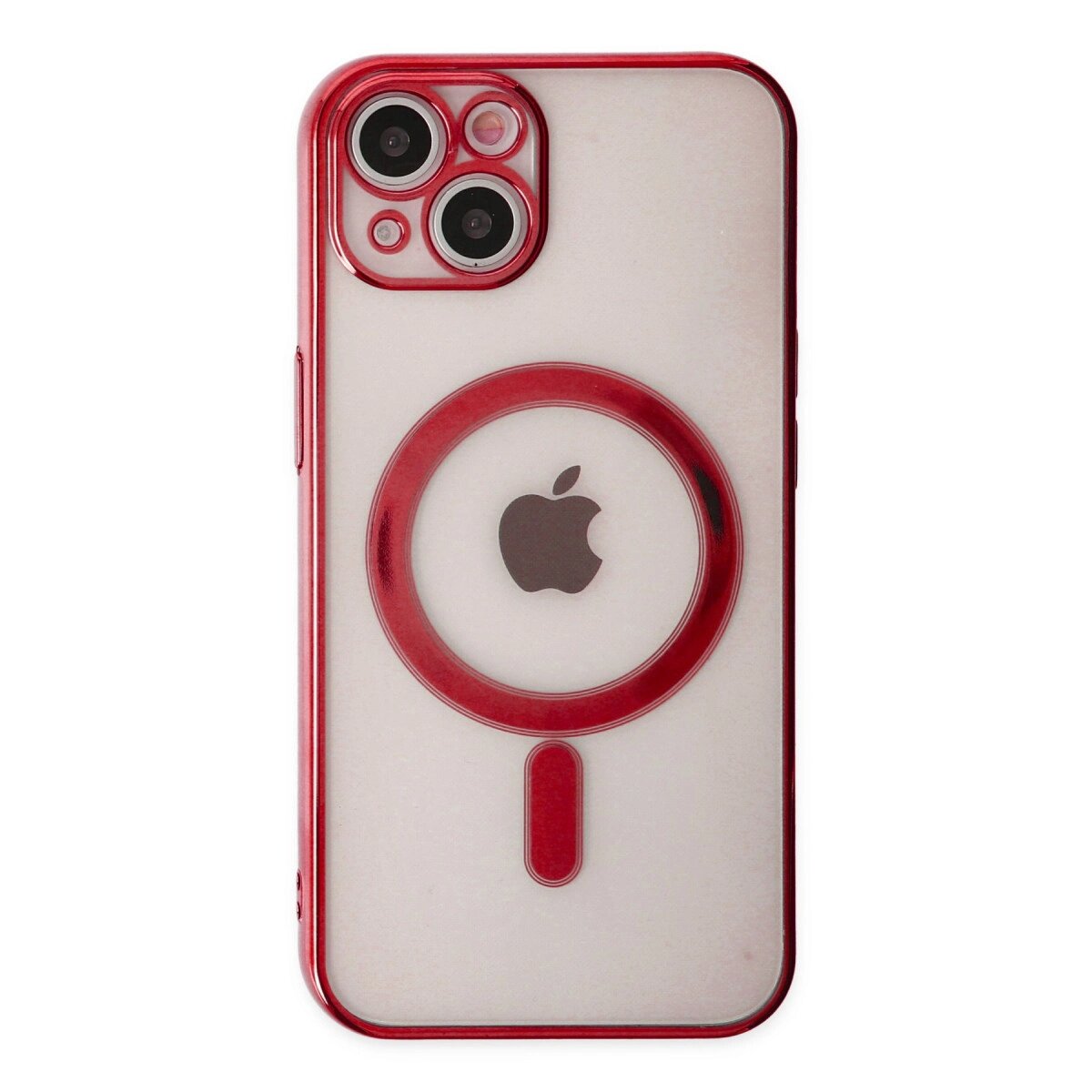 Apple İphone 14 Plus Kılıf Magneticsafe Lazer Silikon - Kırmızı Apple İphone 14 Plus Kılıf Magneticsafe Lazer Silikon - Kırmızı