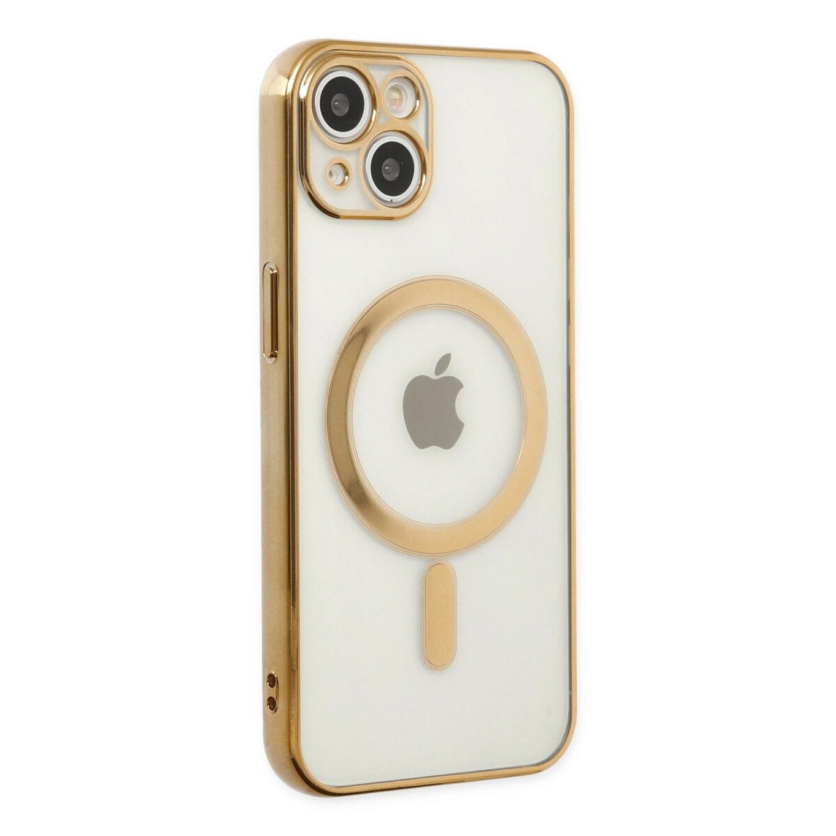 Apple İphone 14 Plus Kılıf Magneticsafe Lazer Silikon - Gold Apple İphone 14 Plus Kılıf Magneticsafe Lazer Silikon - Gold