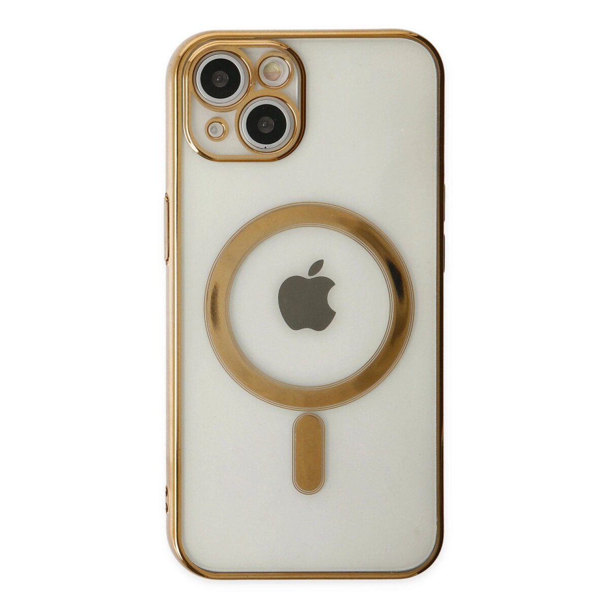 Apple İphone 14 Plus Kılıf Magneticsafe Lazer Silikon - Gold Apple İphone 14 Plus Kılıf Magneticsafe Lazer Silikon - Gold