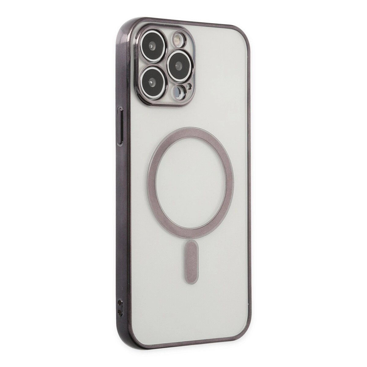 Apple İphone 14 Pro Kılıf Magneticsafe Lazer Silikon - Siyah Apple İphone 14 Pro Kılıf Magneticsafe Lazer Silikon - Siyah