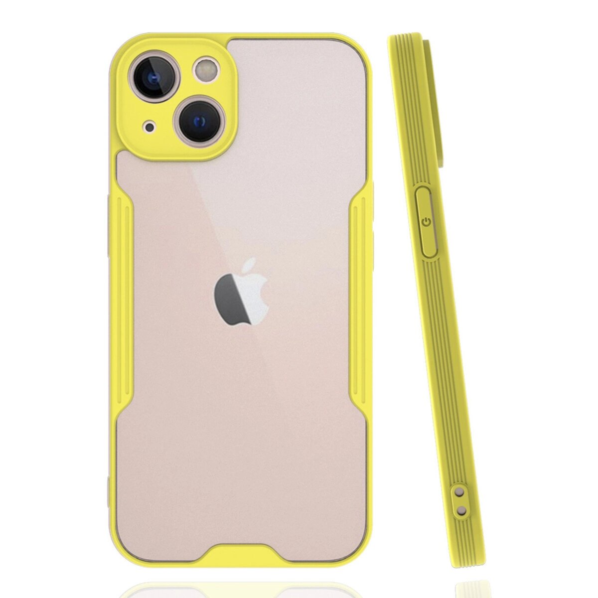 Apple İphone 14 Plus Kılıf Platin Silikon - Sarı Apple İphone 14 Plus Kılıf Platin Silikon - Sarı