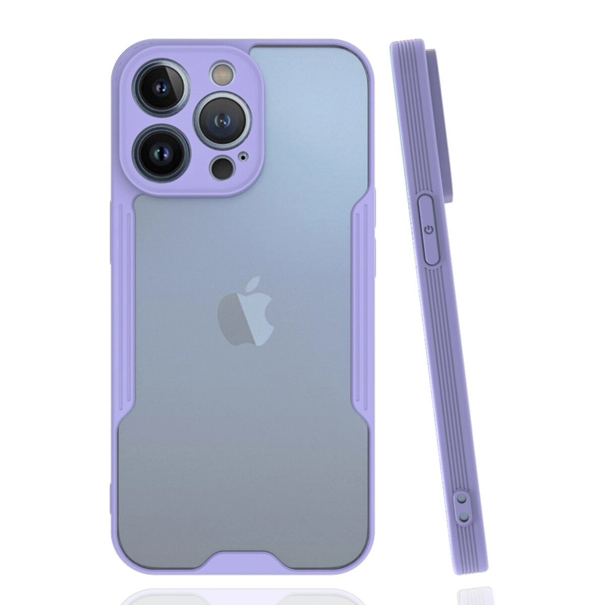 Apple İphone 14 Pro Kılıf Platin Silikon - Lila