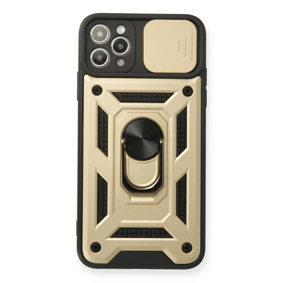 Apple İphone 11 Pro Kılıf Pars Lens Yüzüklü Silikon - Gold Apple İphone 11 Pro Kılıf Pars Lens Yüzüklü Silikon - Gold