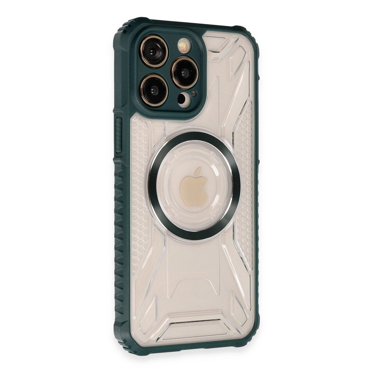 Apple İphone 13 Pro Max Kılıf Prag Magneticsafe Kapak - Koyu Yeşil Apple İphone 13 Pro Max Kılıf Prag Magneticsafe Kapak - Koyu Yeşil