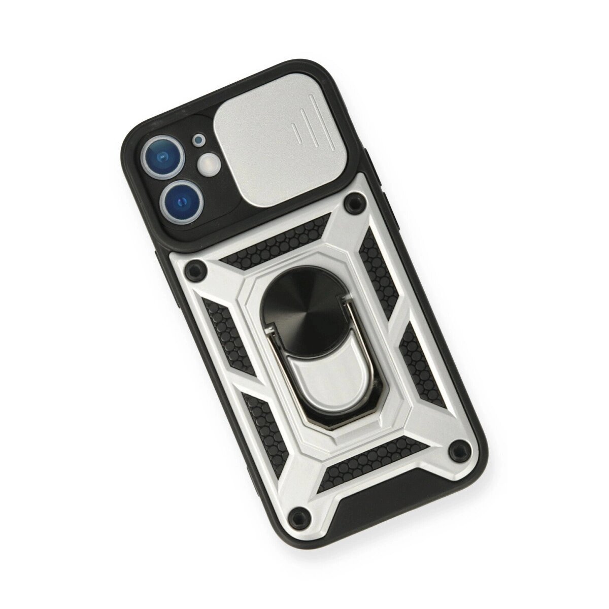 Apple İphone 12 Mini Kılıf Pars Lens Yüzüklü Silikon - Gümüş Apple İphone 12 Mini Kılıf Pars Lens Yüzüklü Silikon - Gümüş