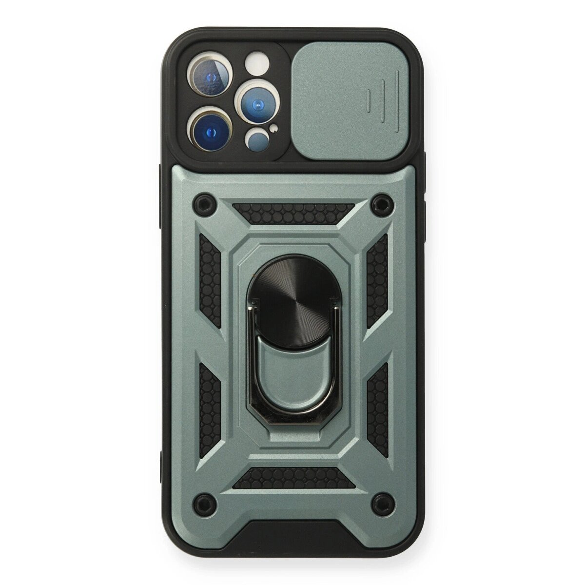 Apple İphone 12 Pro Kılıf Pars Lens Yüzüklü Silikon - Yeşil Apple İphone 12 Pro Kılıf Pars Lens Yüzüklü Silikon - Yeşil