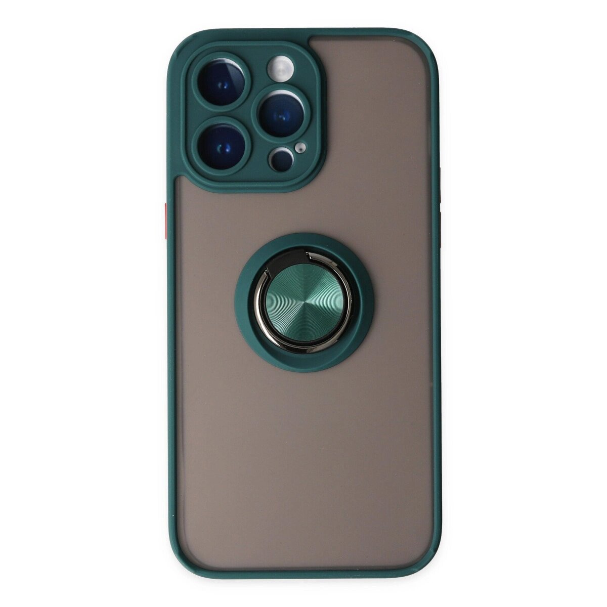 Apple İphone 14 Pro Kılıf Montreal Yüzüklü Silikon Kapak - Yeşil Apple İphone 14 Pro Kılıf Montreal Yüzüklü Silikon Kapak - Yeşil