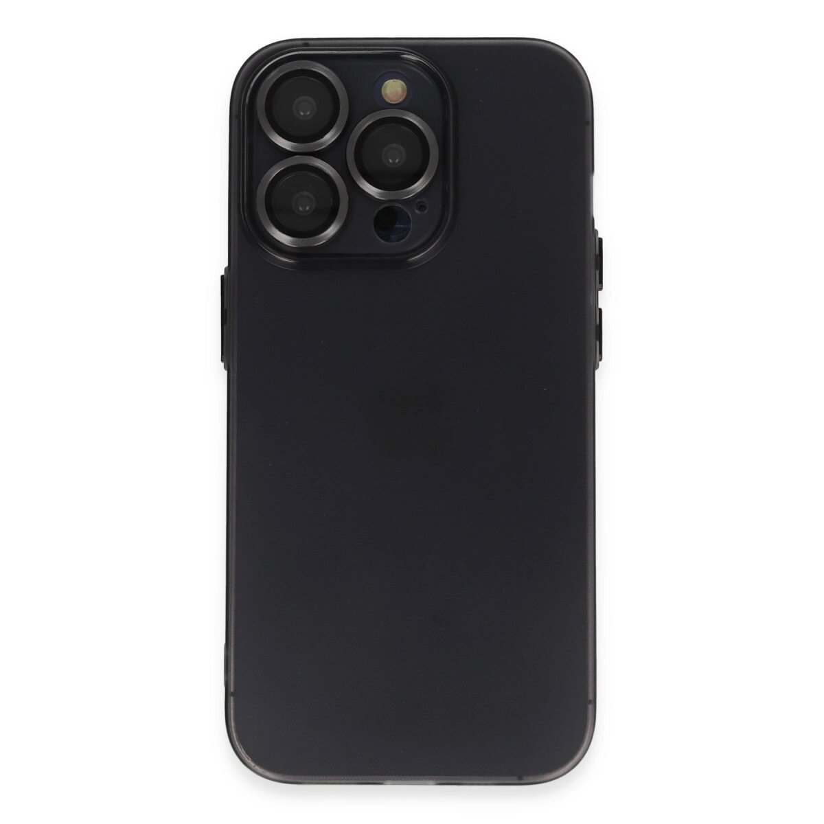 Apple İphone 13 Pro Max Kılıf Luko Lens Silikon - Siyah