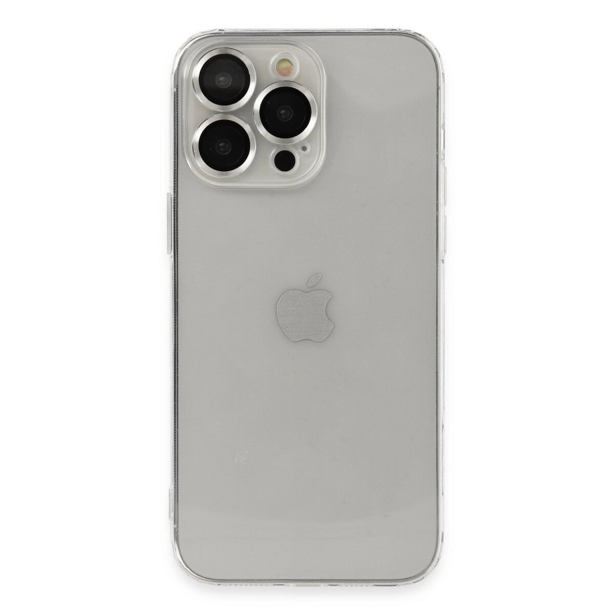 Apple İphone 13 Pro Max Kılıf Luko Lens Silikon - Gümüş