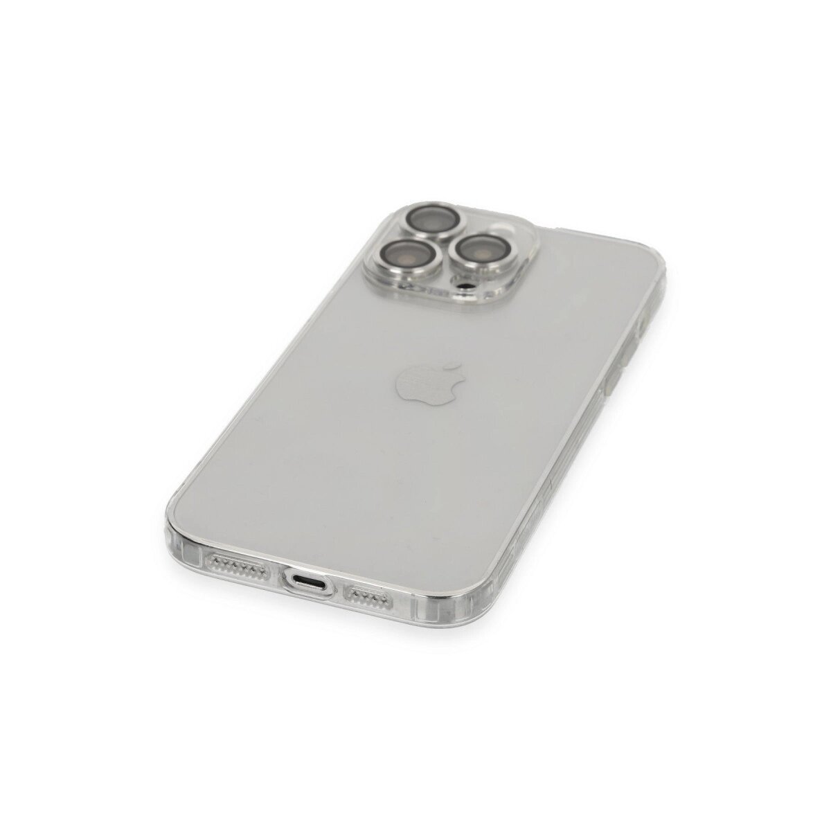 Apple İphone 13 Pro Max Kılıf Luko Lens Silikon - Gümüş