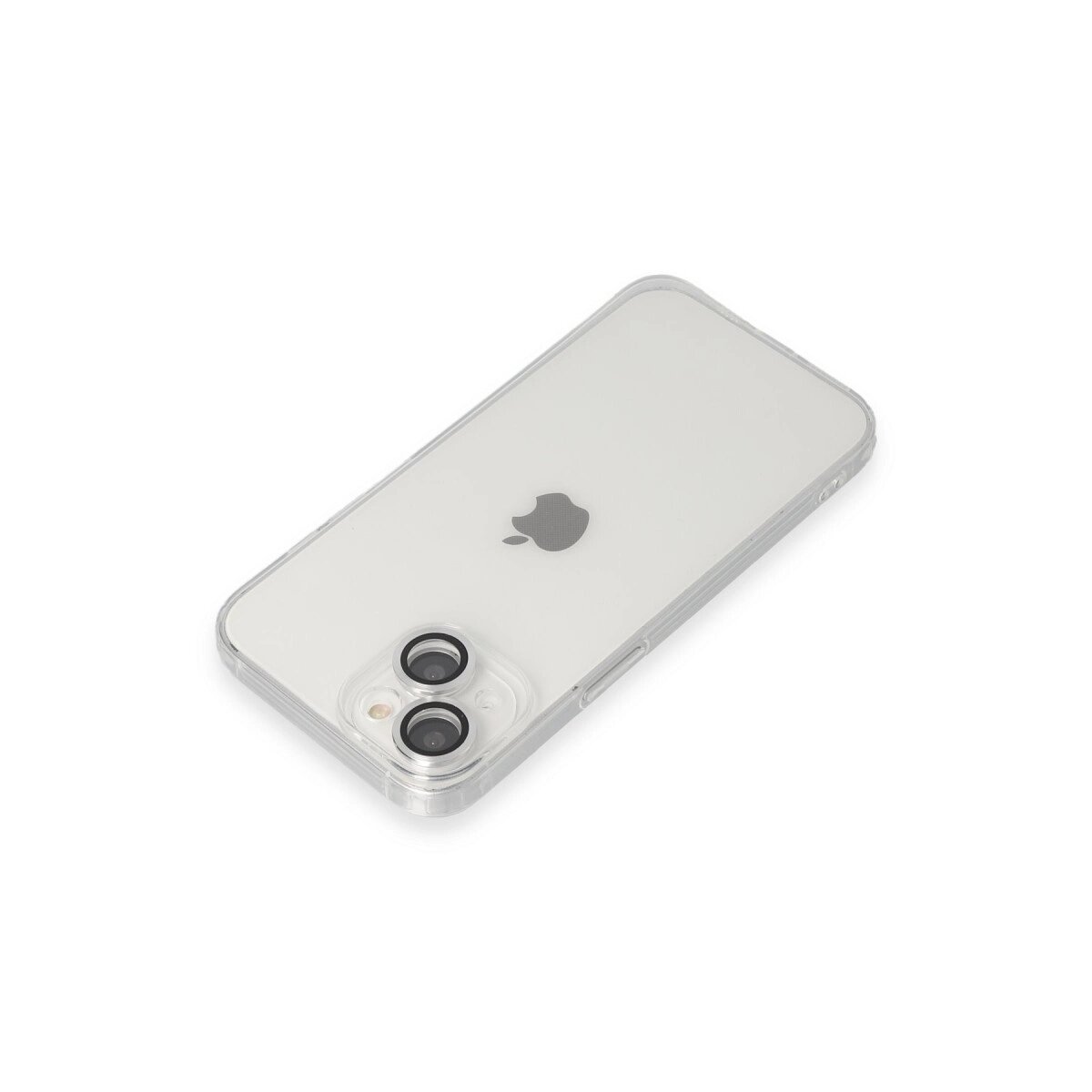 Apple İphone 14 Kılıf Luko Lens Silikon - Gümüş