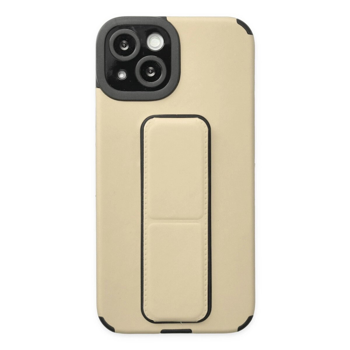 Apple İphone 14 Plus Kılıf Mega Standlı Silikon - Gold Apple İphone 14 Plus Kılıf Mega Standlı Silikon - Gold