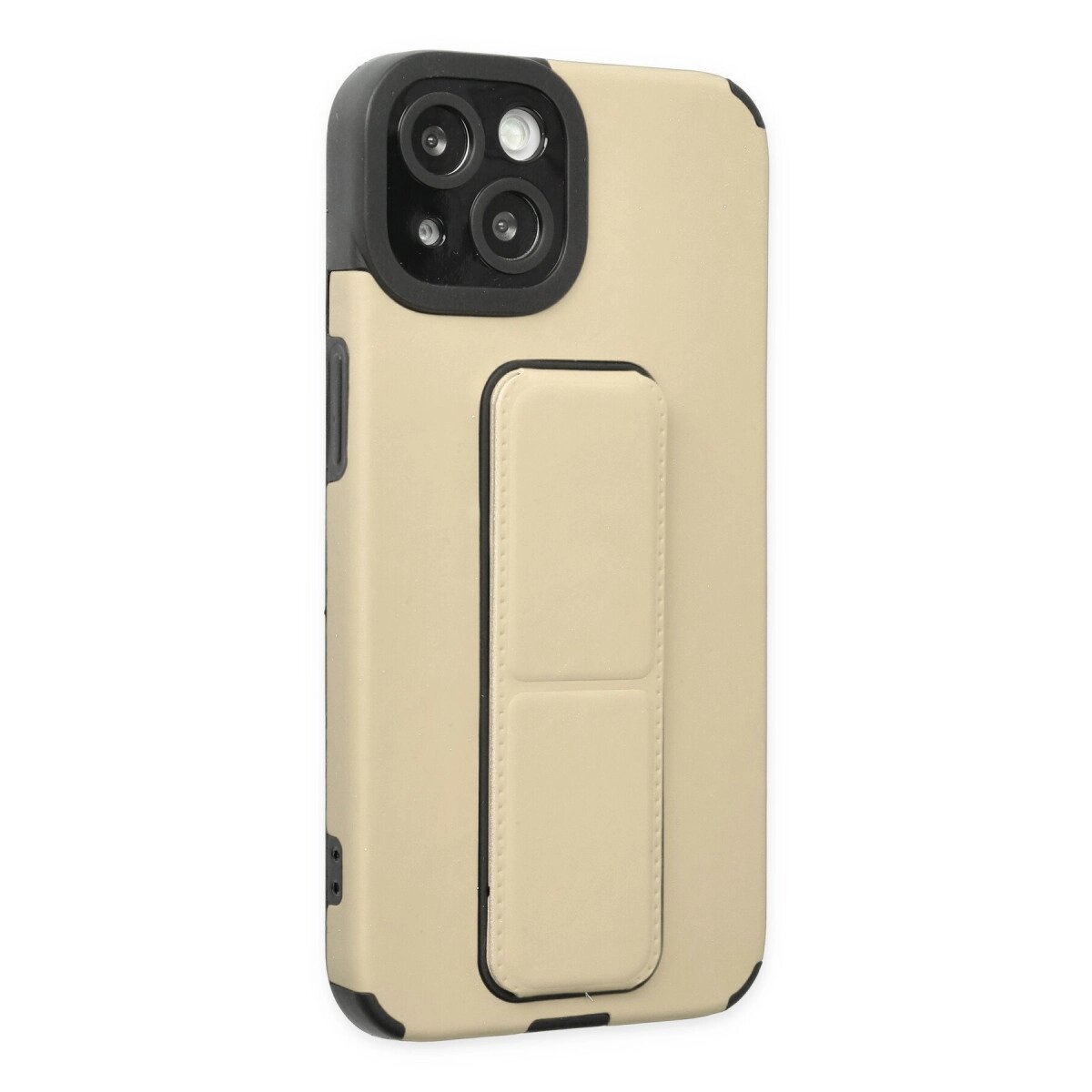 Apple İphone 14 Plus Kılıf Mega Standlı Silikon - Gold Apple İphone 14 Plus Kılıf Mega Standlı Silikon - Gold