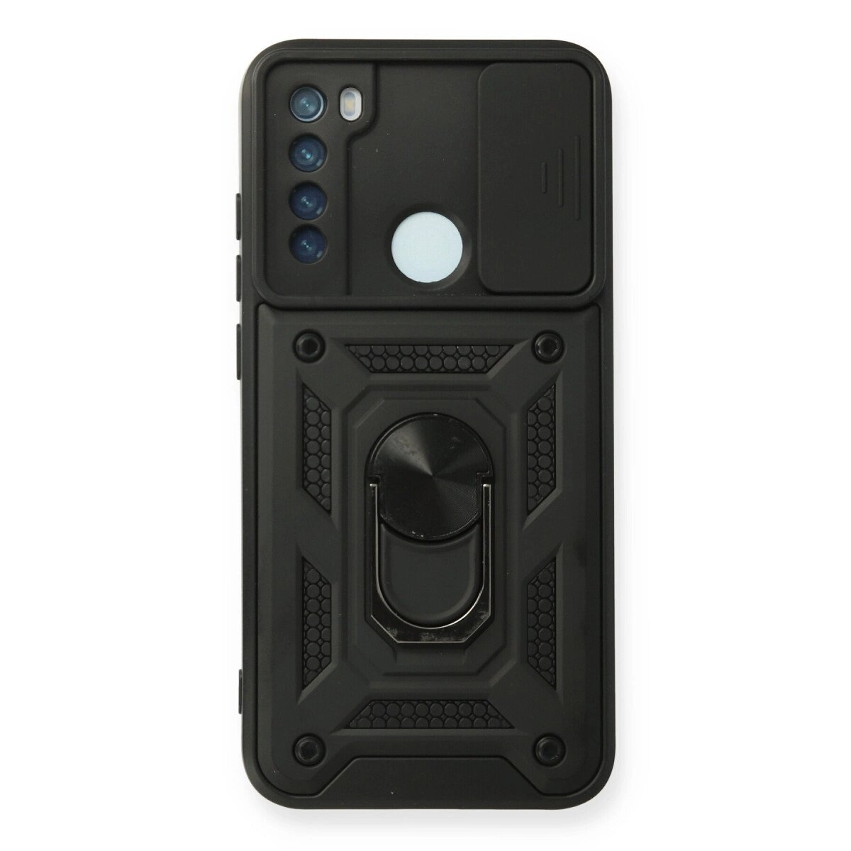 Xiaomi Redmi Note 8 Kılıf Pars Lens Yüzüklü Silikon - Siyah