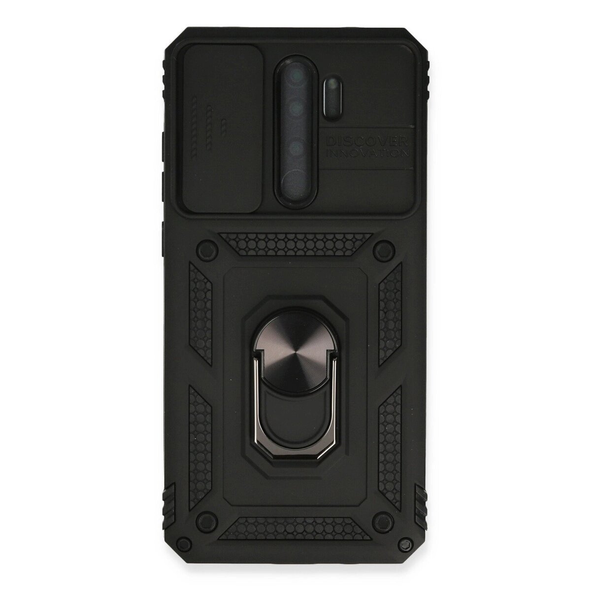 Xiaomi Redmi Note 8 Pro Kılıf Pars Lens Yüzüklü Silikon - Siyah