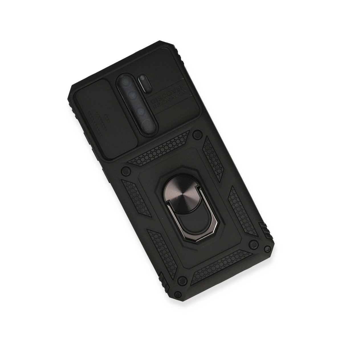 Xiaomi Redmi Note 8 Pro Kılıf Pars Lens Yüzüklü Silikon - Siyah
