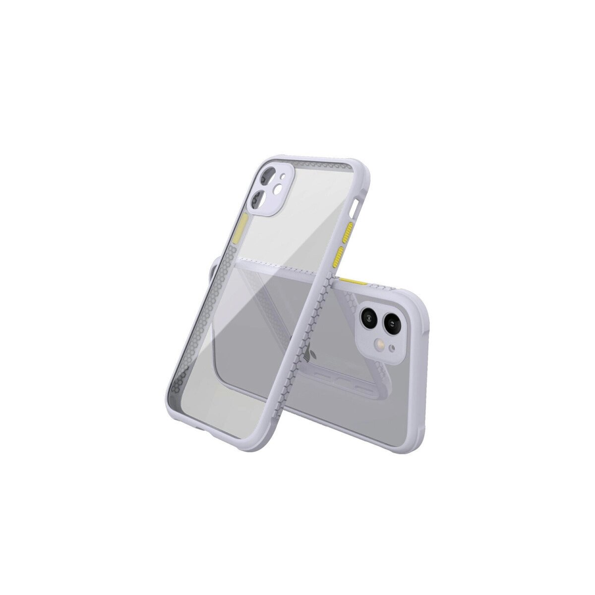 Apple İphone 12 Mini Kılıf Miami Şeffaf Silikon - Lila Apple İphone 12 Mini Kılıf Miami Şeffaf Silikon - Lila
