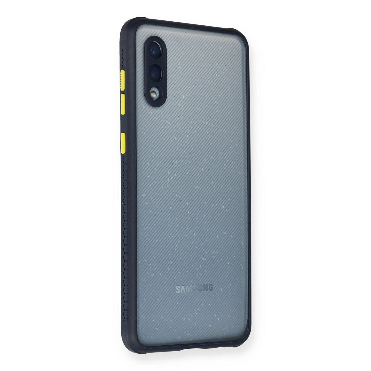 Samsung Galaxy A02 Kılıf Miami Şeffaf Silikon - Lacivert Samsung Galaxy A02 Kılıf Miami Şeffaf Silikon - Lacivert