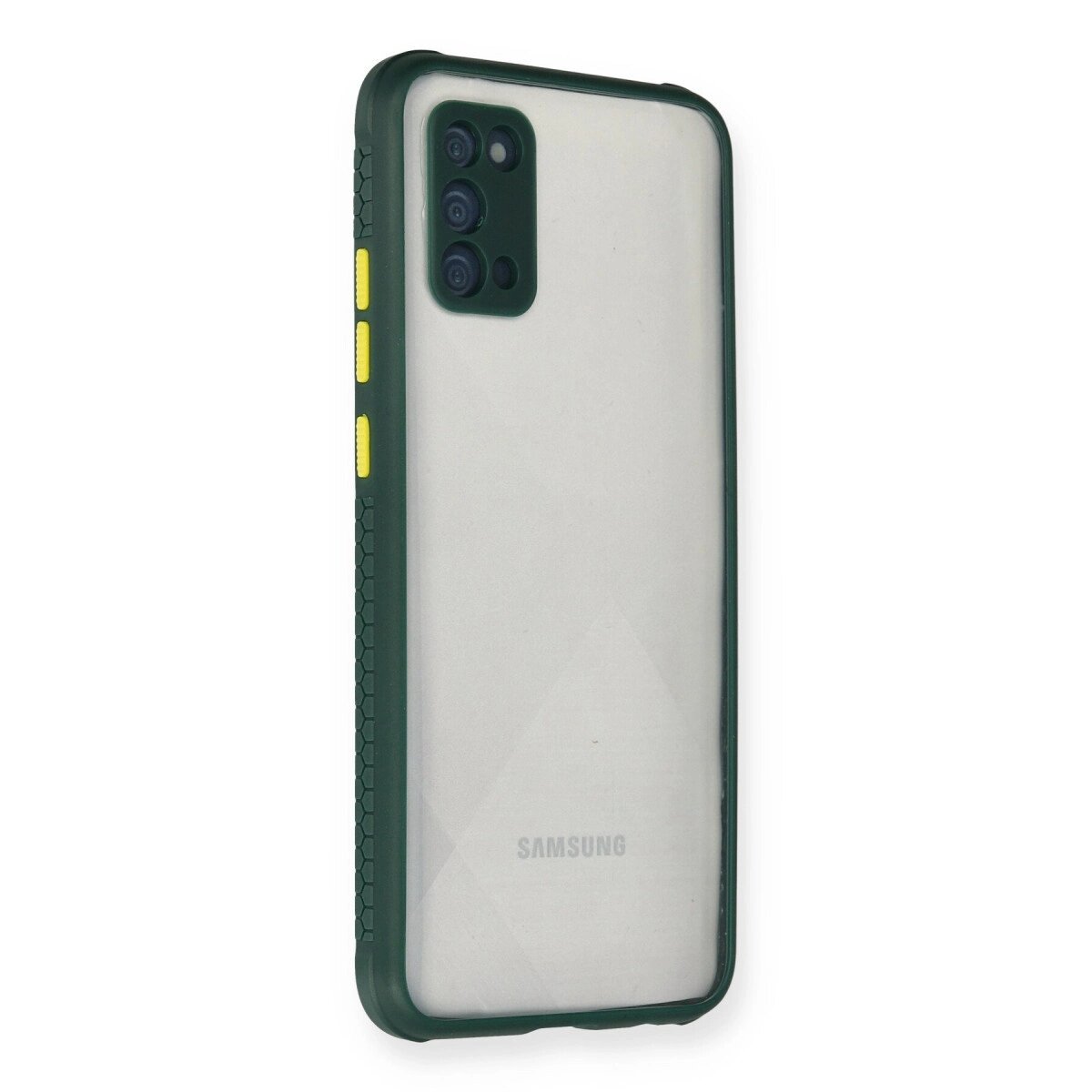 Samsung Galaxy A02s Kılıf Miami Şeffaf Silikon - Koyu Yeşil Samsung Galaxy A02s Kılıf Miami Şeffaf Silikon - Koyu Yeşil