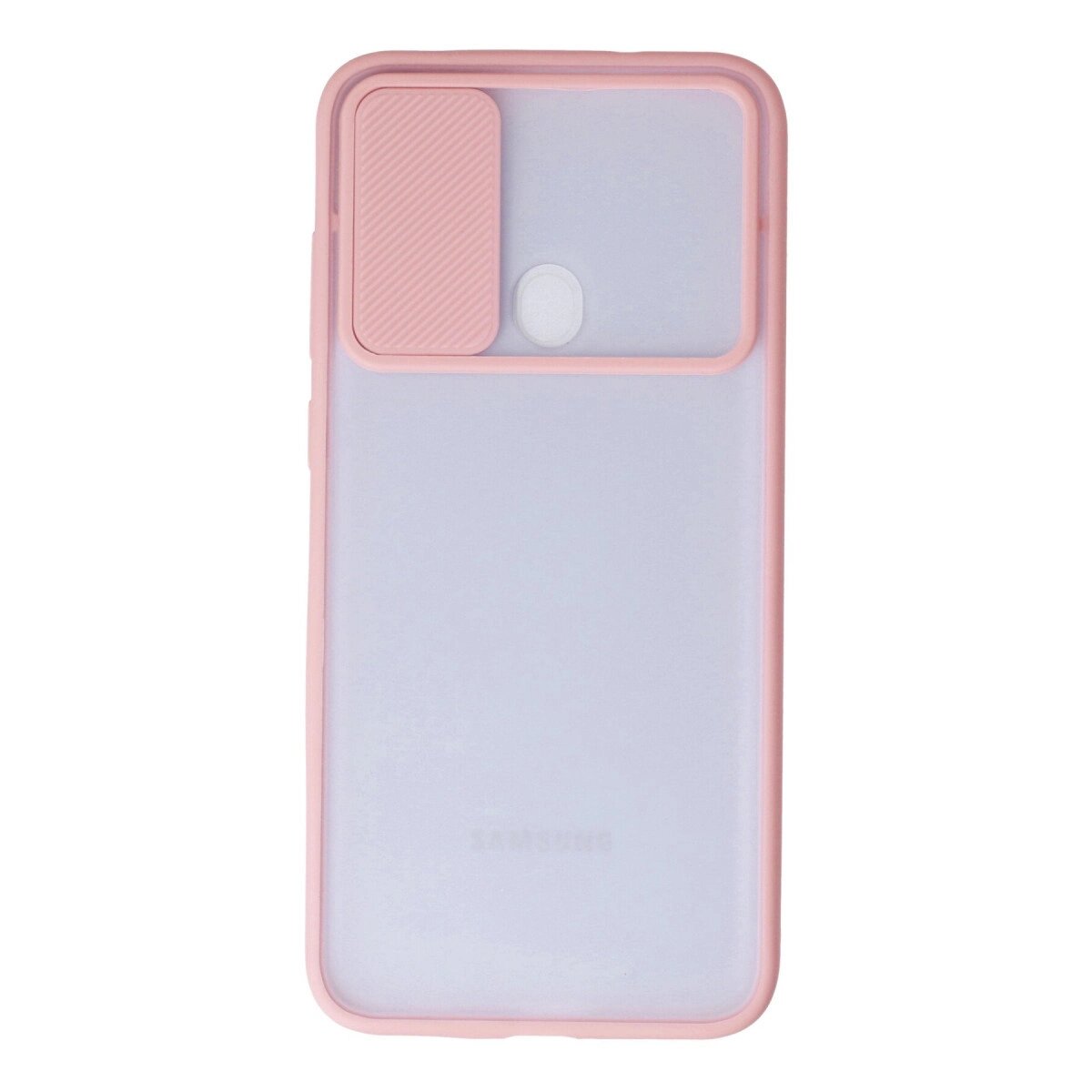 Samsung Galaxy A11 Kılıf Palm Buzlu Kamera Sürgülü Silikon - Pembe