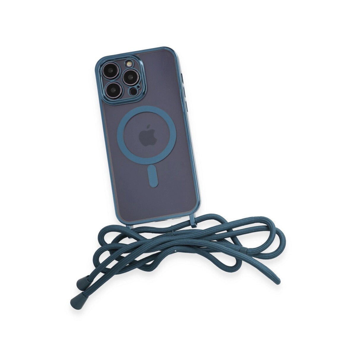 Apple İphone 13 Pro Max Kılıf Divo Lazer Askılı Magsafe Kapak - Sierra Blue Apple İphone 13 Pro Max Kılıf Divo Lazer Askılı Magsafe Kapak - Sierra Blue