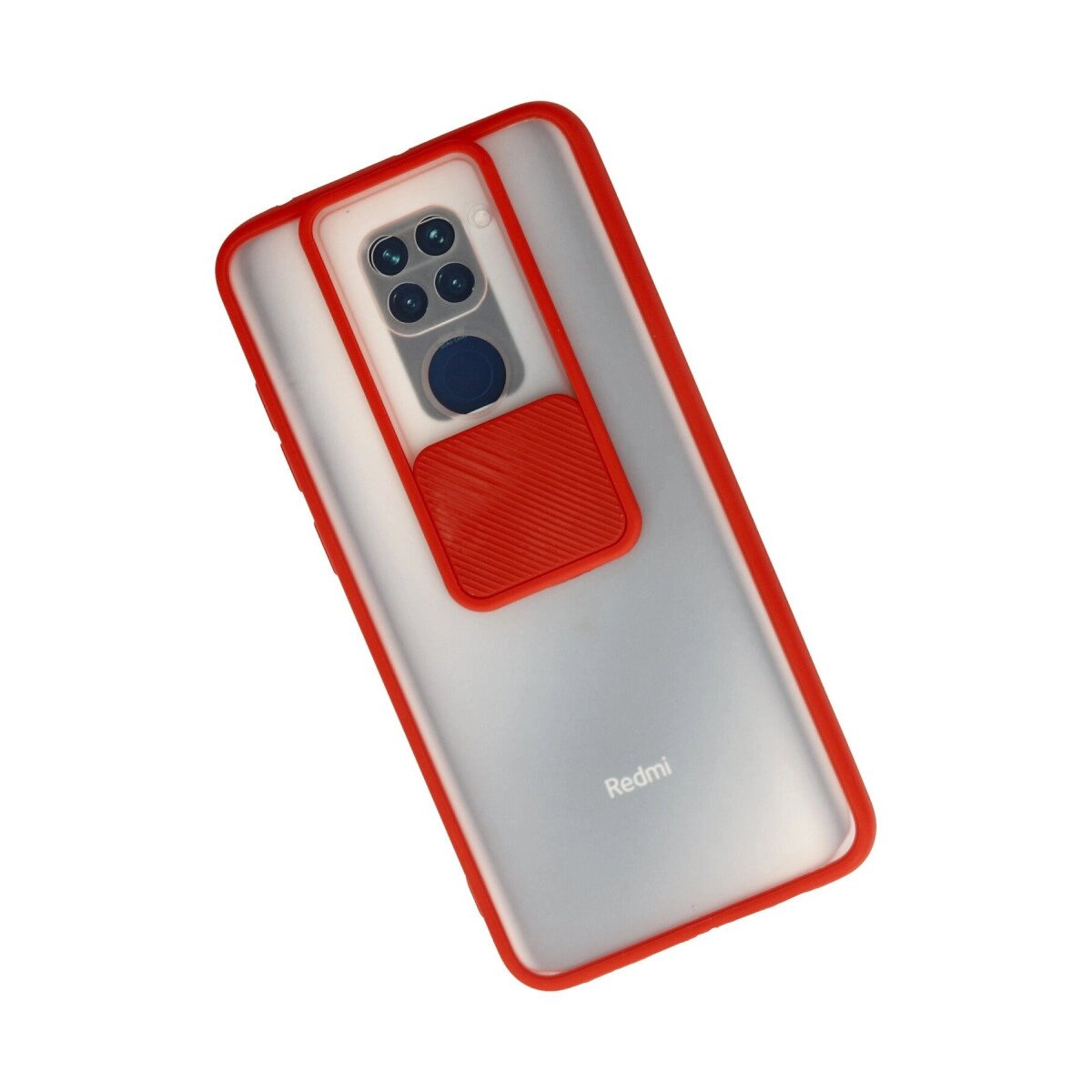 Xiaomi Redmi Note 9 Kılıf Palm Buzlu Kamera Sürgülü Silikon - Kırmızı Xiaomi Redmi Note 9 Kılıf Palm Buzlu Kamera Sürgülü Silikon - Kırmızı