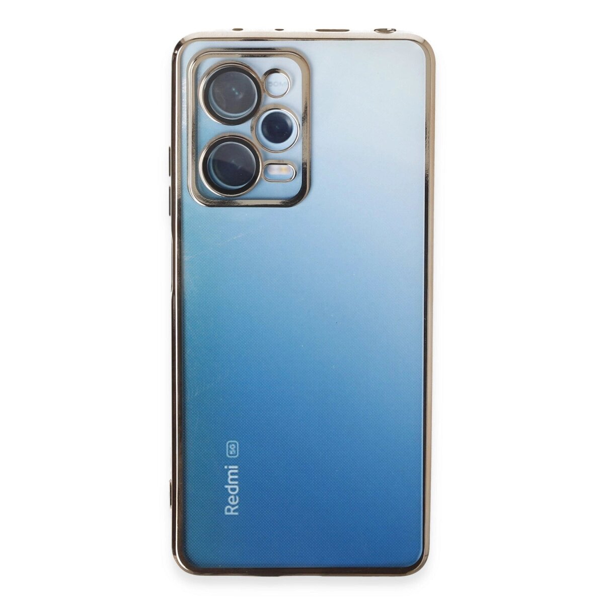 Xiaomi Redmi Note 12 Pro 5g Kılıf Razer Lensli Silikon - Gold Xiaomi Redmi Note 12 Pro 5g Kılıf Razer Lensli Silikon - Gold