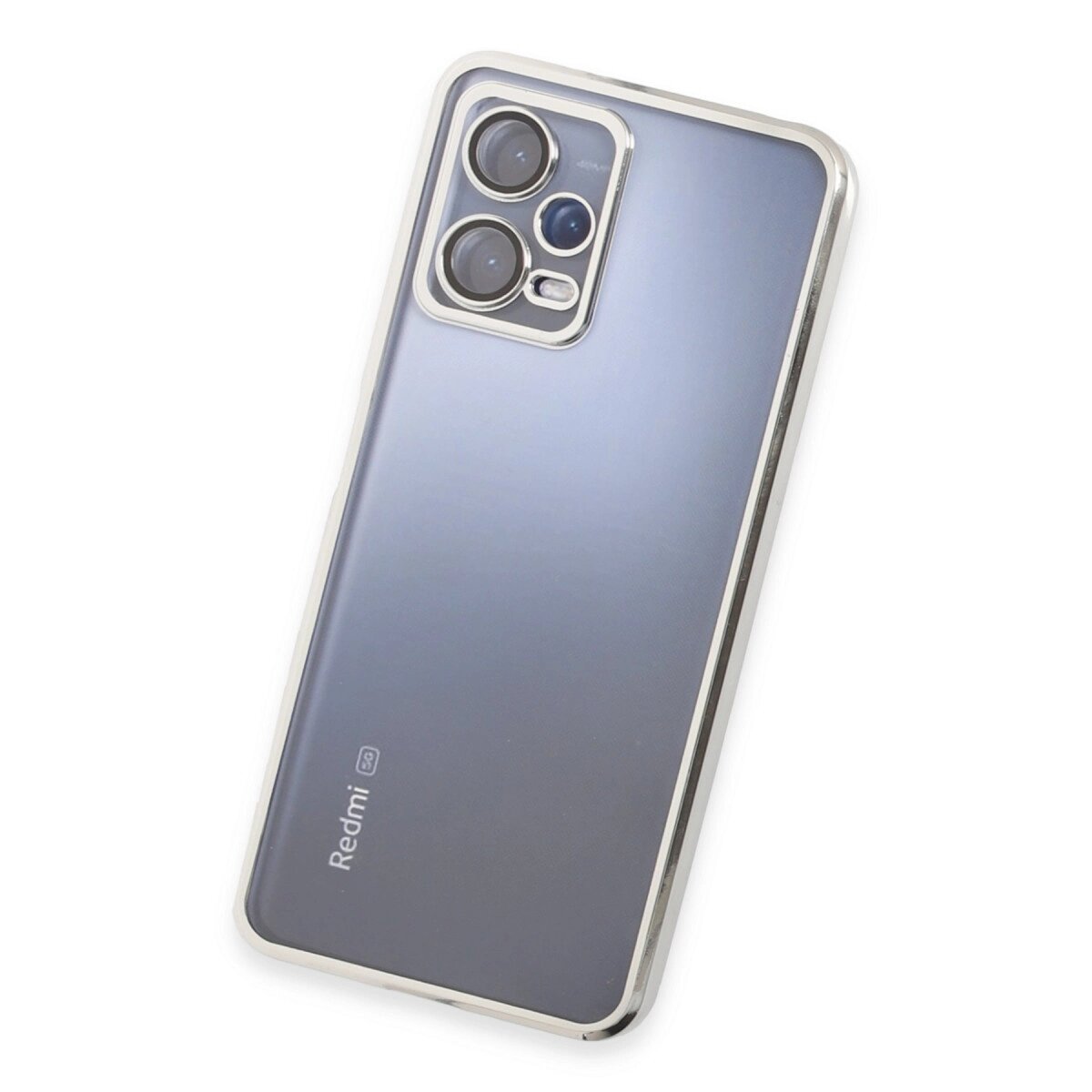 Xiaomi Redmi Note 12 5g Kılıf Razer Lensli Silikon - Gümüş