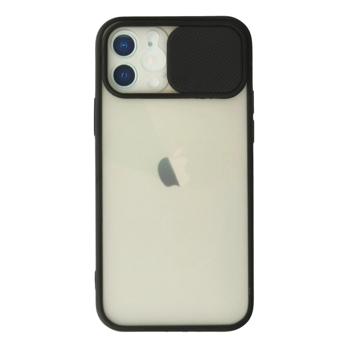 Apple İphone 12 Kılıf Palm Buzlu Kamera Sürgülü Silikon - Siyah Apple İphone 12 Kılıf Palm Buzlu Kamera Sürgülü Silikon - Siyah