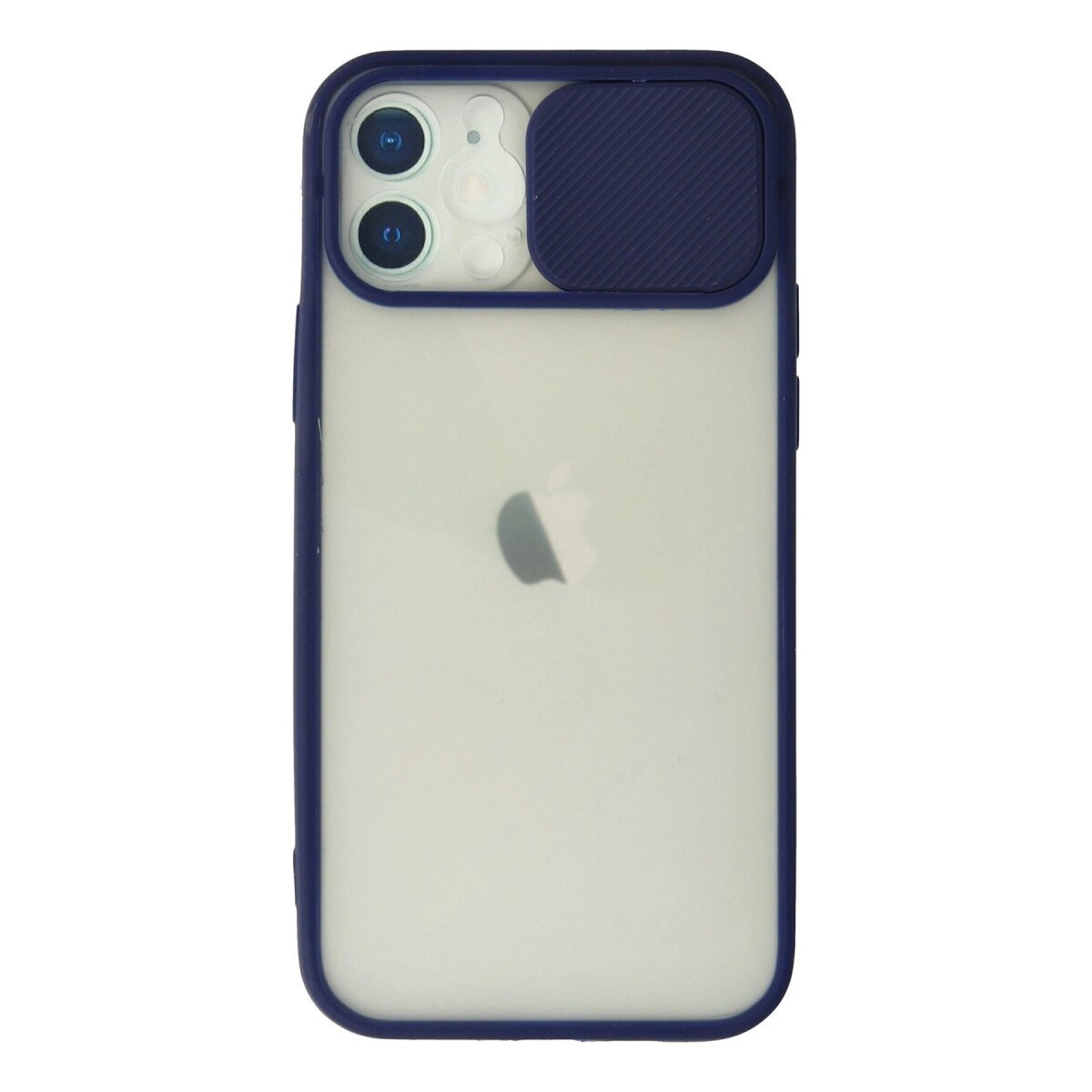 Apple İphone 12 Kılıf Palm Buzlu Kamera Sürgülü Silikon - Lacivert Apple İphone 12 Kılıf Palm Buzlu Kamera Sürgülü Silikon - Lacivert