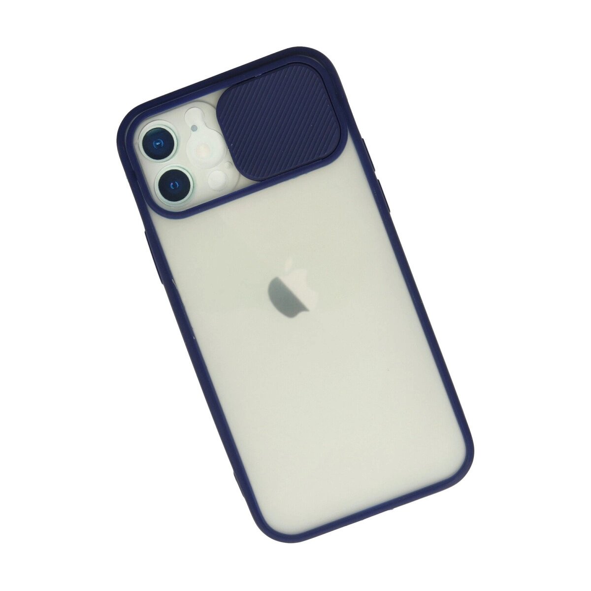 Apple İphone 12 Kılıf Palm Buzlu Kamera Sürgülü Silikon - Lacivert Apple İphone 12 Kılıf Palm Buzlu Kamera Sürgülü Silikon - Lacivert