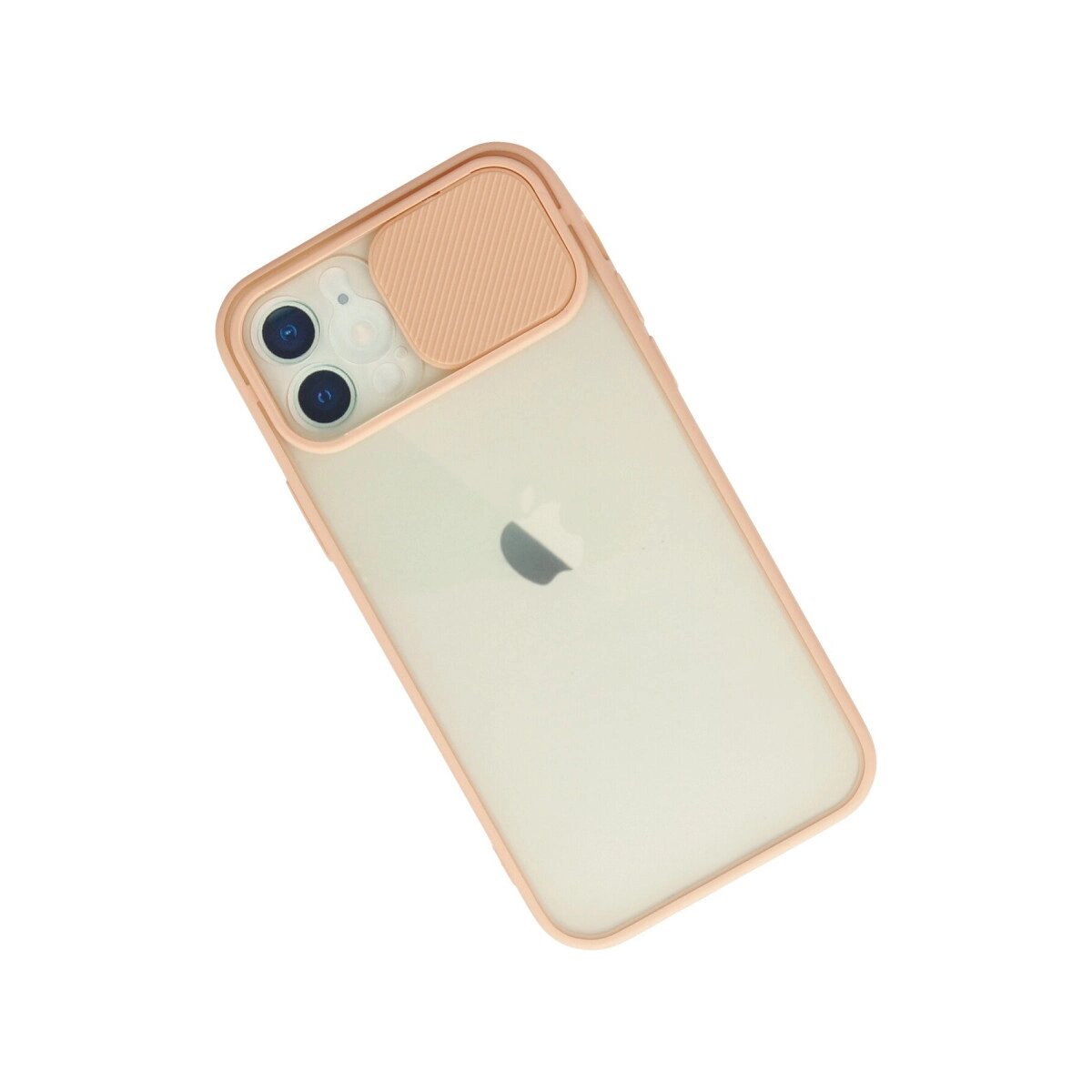 Apple İphone 12 Kılıf Palm Buzlu Kamera Sürgülü Silikon - Pembe Apple İphone 12 Kılıf Palm Buzlu Kamera Sürgülü Silikon - Pembe