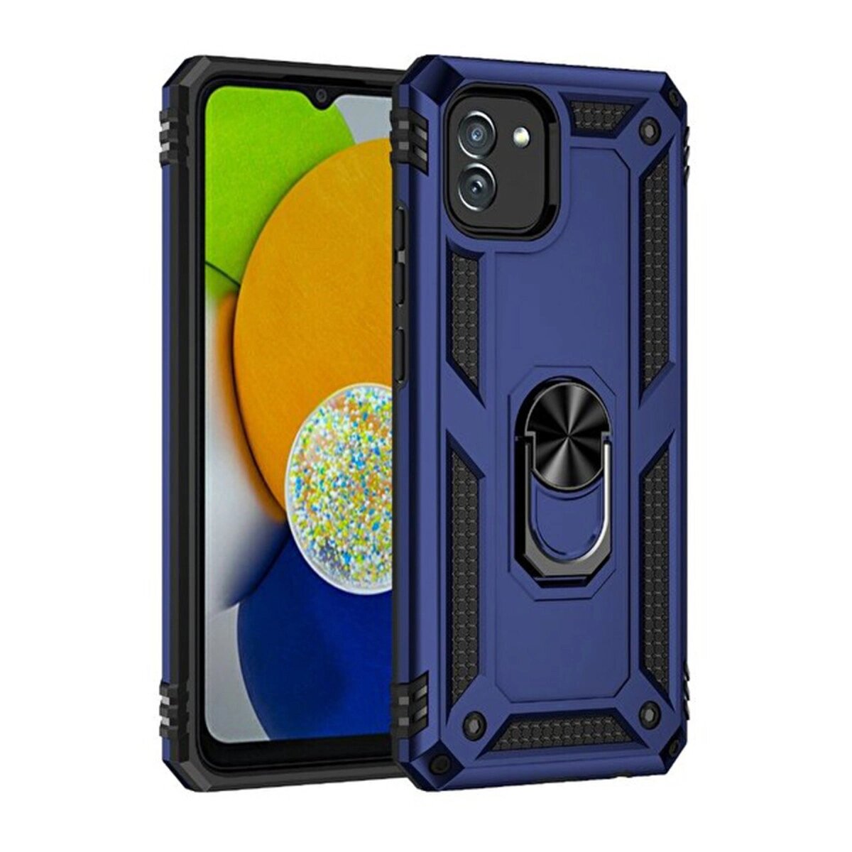 Galaxy A03 Kılıf Sofya Yüzüklü  Kapak - Lacivert