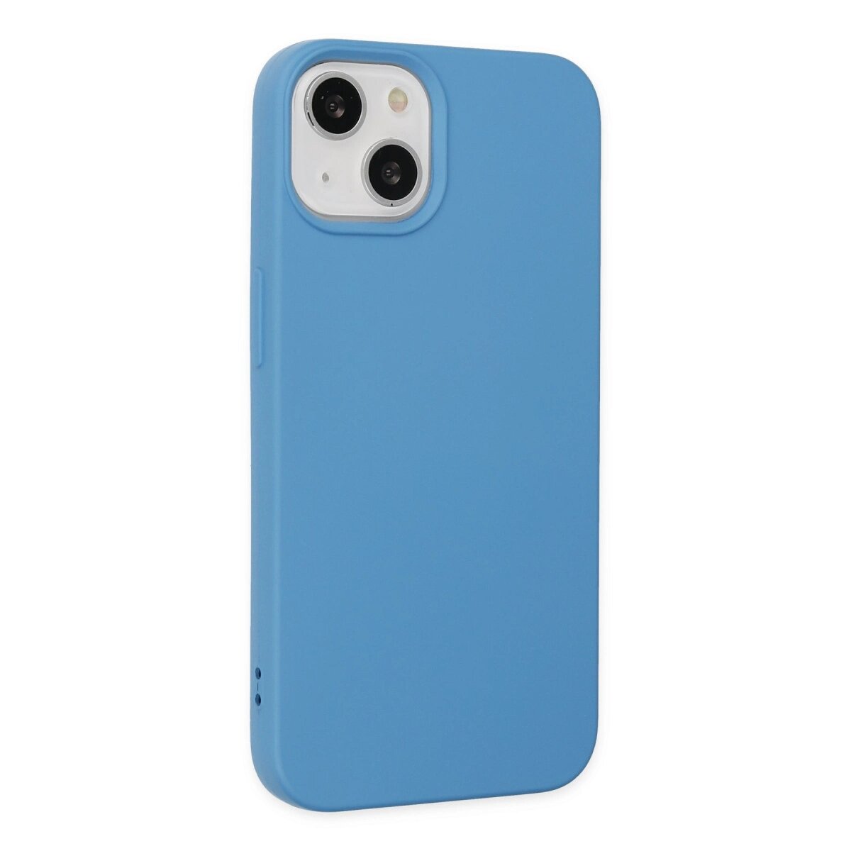 Apple İphone 14 Plus Kılıf Nano İçi Kadife Silikon - Mavi Apple İphone 14 Plus Kılıf Nano İçi Kadife Silikon - Mavi