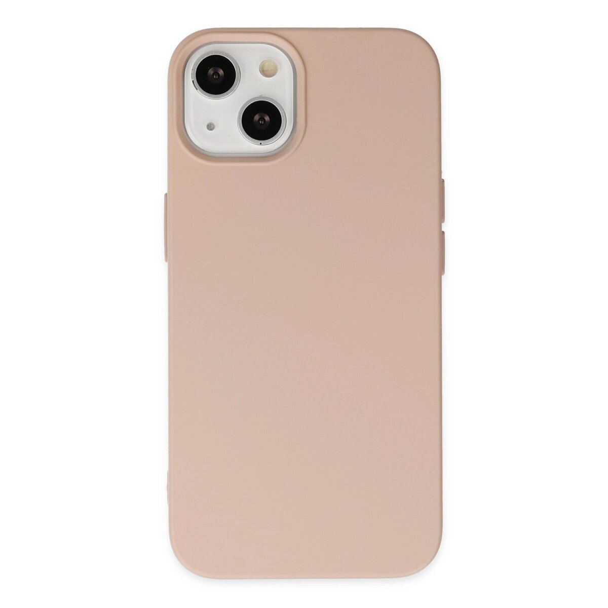 Apple İphone 14 Plus Kılıf Nano İçi Kadife Silikon - Pudra