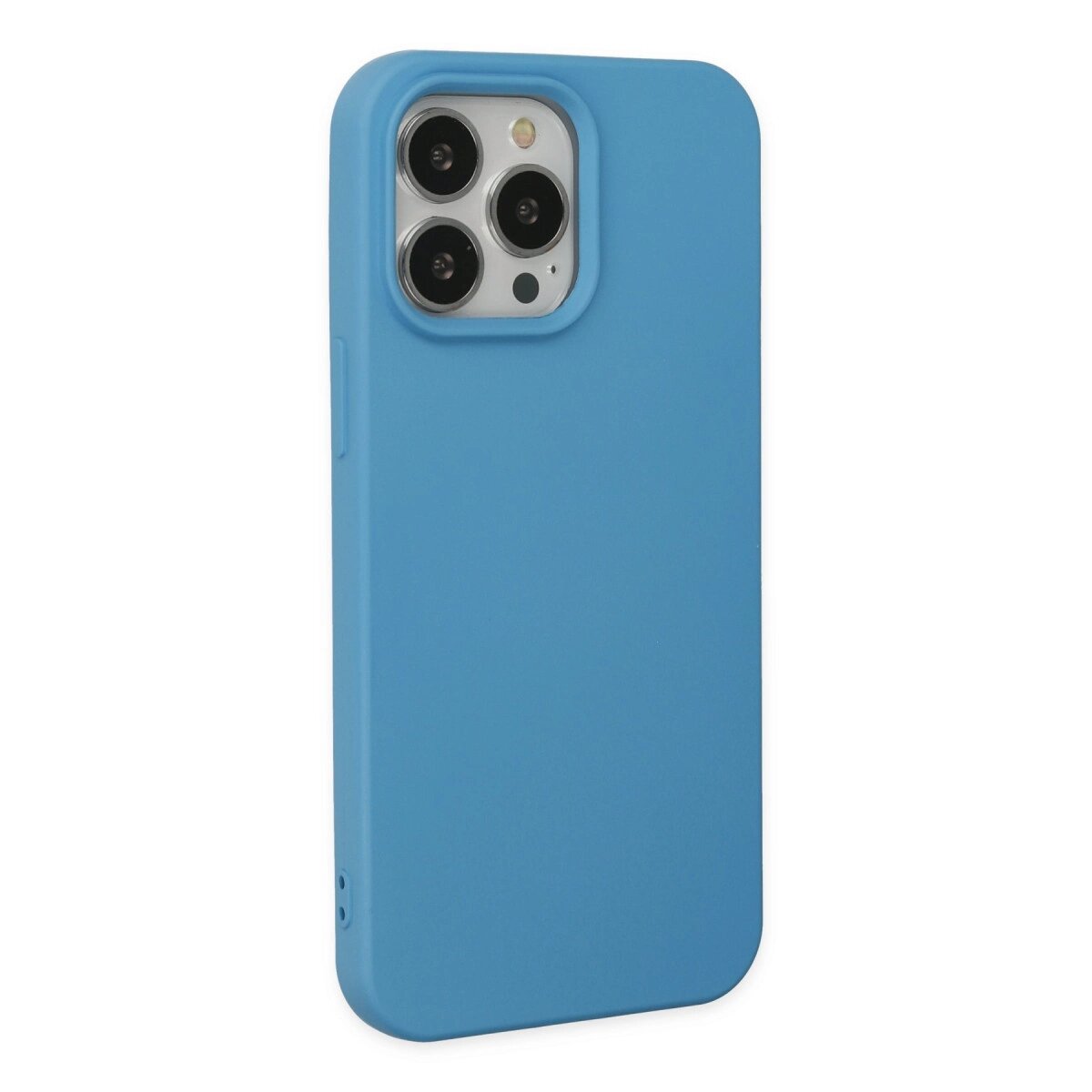 Apple İphone 14 Pro Kılıf Nano İçi Kadife Silikon - Mavi Apple İphone 14 Pro Kılıf Nano İçi Kadife Silikon - Mavi
