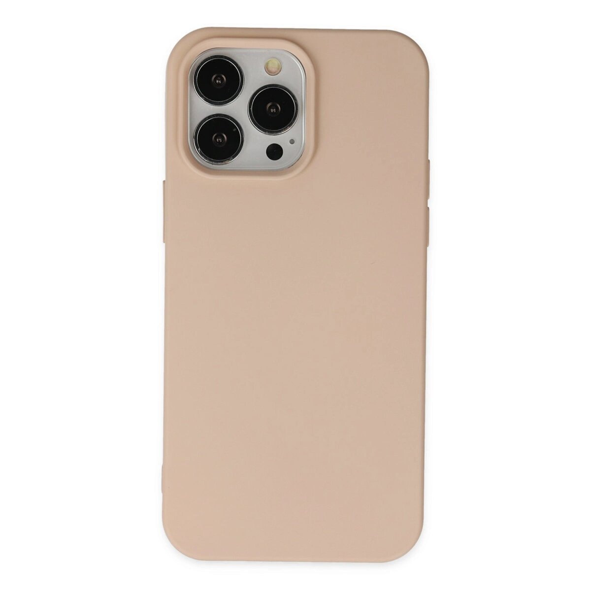 Apple İphone 14 Pro Kılıf Nano İçi Kadife Silikon - Pudra Apple İphone 14 Pro Kılıf Nano İçi Kadife Silikon - Pudra