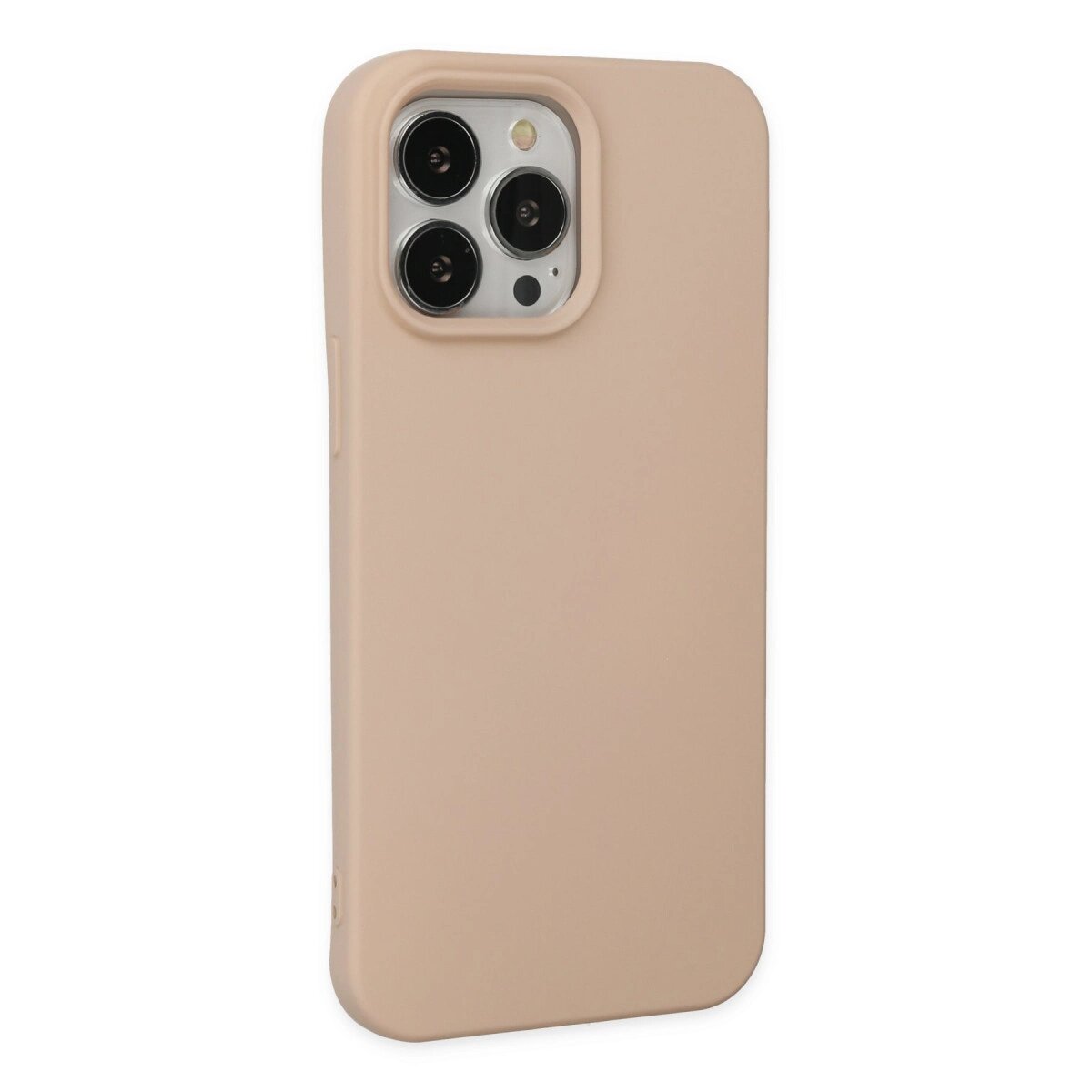 Apple İphone 14 Pro Kılıf Nano İçi Kadife Silikon - Pudra Apple İphone 14 Pro Kılıf Nano İçi Kadife Silikon - Pudra
