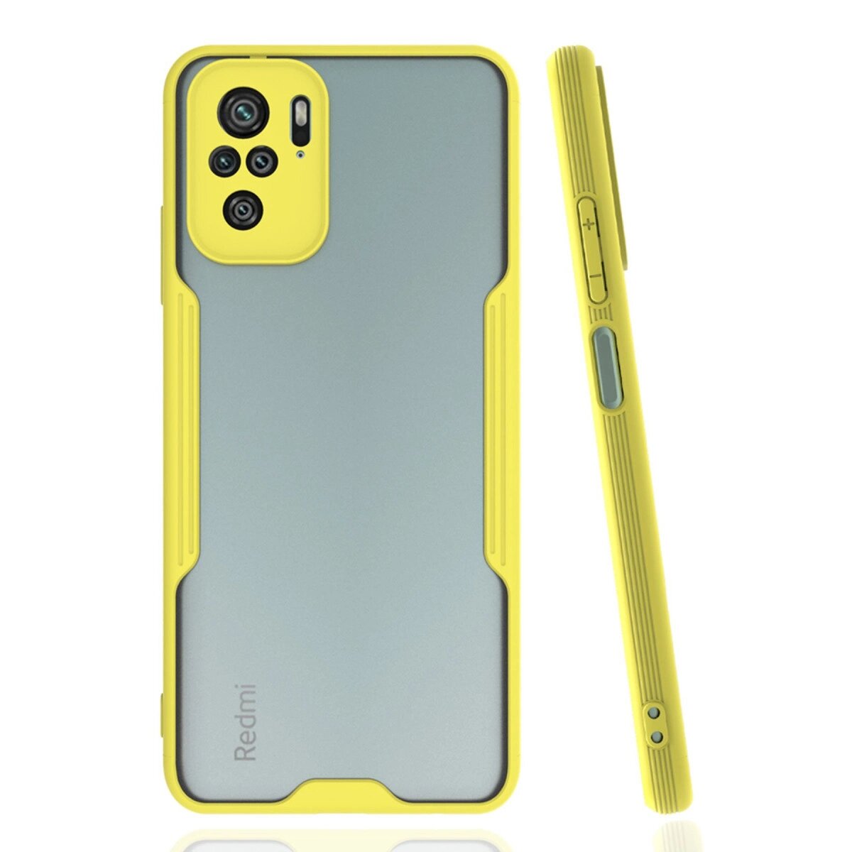 Xiaomi Redmi Note 10 Kılıf Platin Silikon - Sarı Xiaomi Redmi Note 10 Kılıf Platin Silikon - Sarı