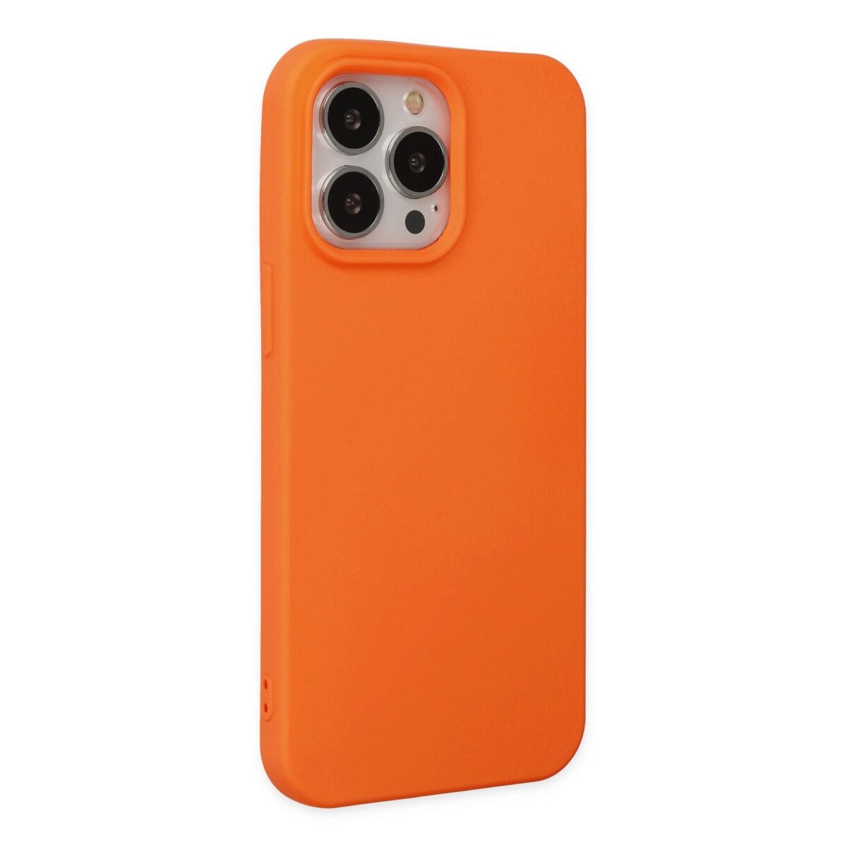 Apple İphone 14 Pro Max Kılıf Nano İçi Kadife Silikon - Turuncu