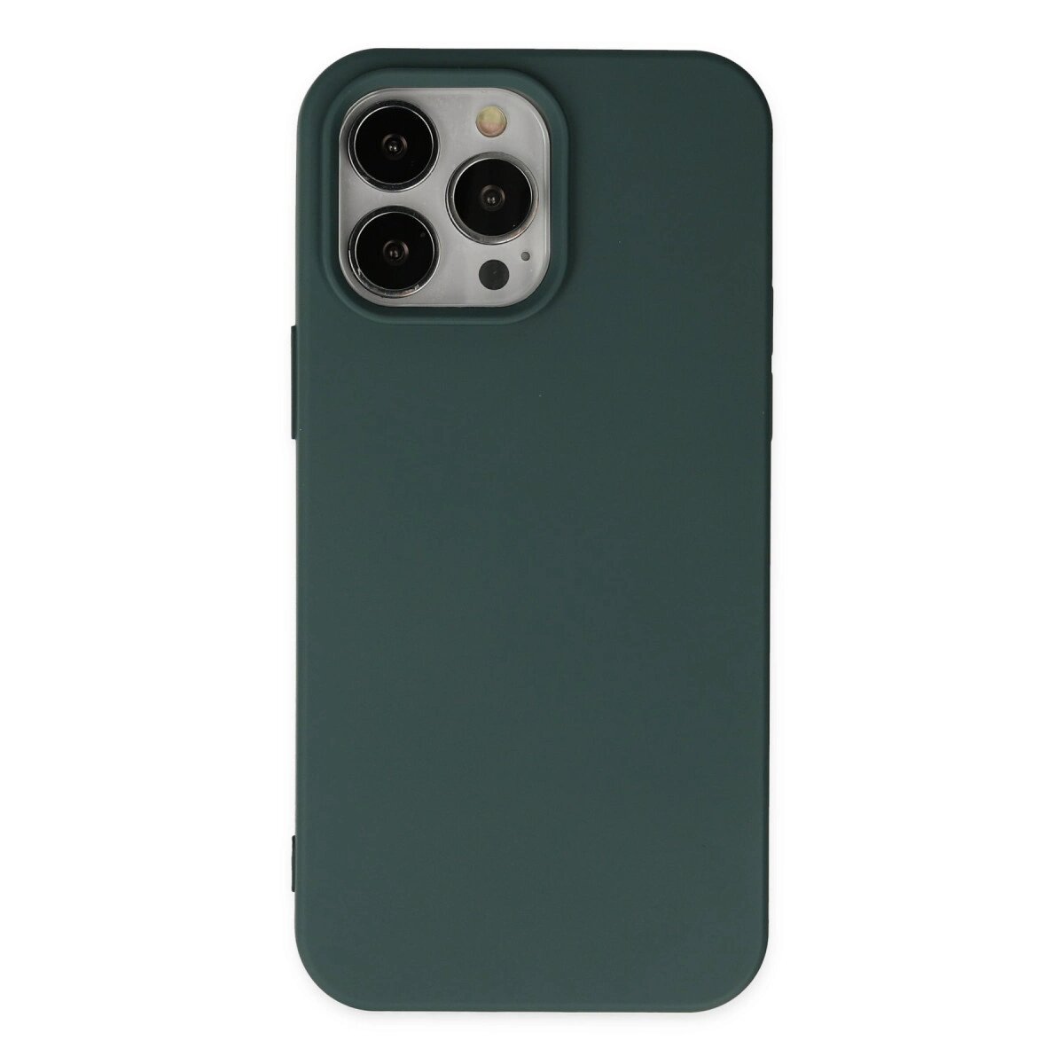 Apple İphone 14 Pro Max Kılıf Nano İçi Kadife Silikon - Koyu Yeşil Apple İphone 14 Pro Max Kılıf Nano İçi Kadife Silikon - Koyu Yeşil