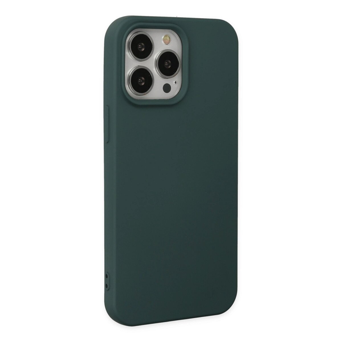 Apple İphone 14 Pro Max Kılıf Nano İçi Kadife Silikon - Koyu Yeşil Apple İphone 14 Pro Max Kılıf Nano İçi Kadife Silikon - Koyu Yeşil