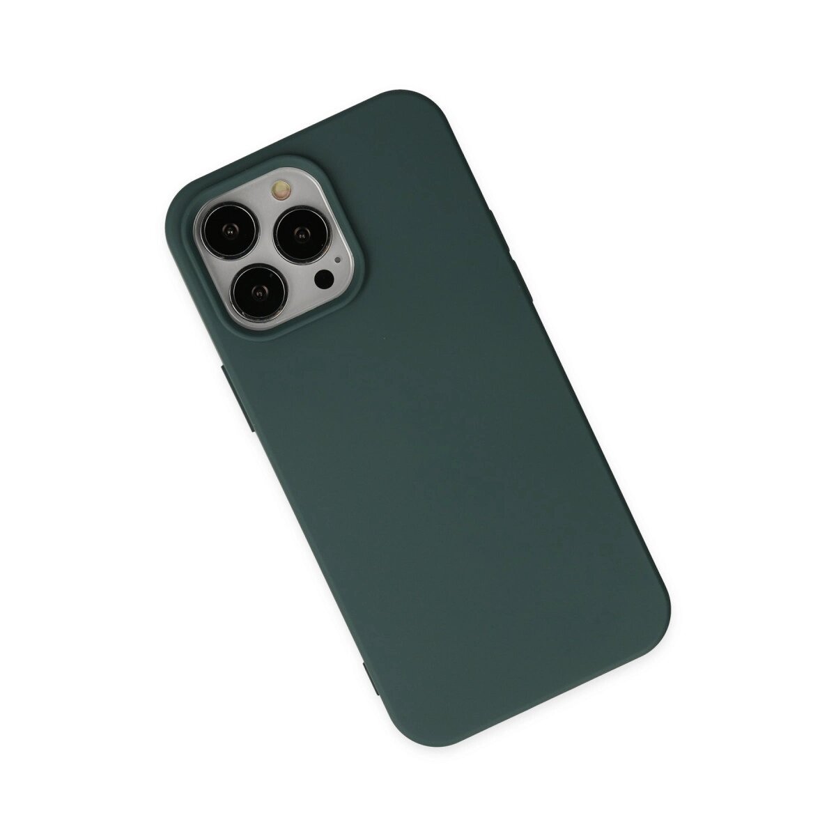 Apple İphone 14 Pro Max Kılıf Nano İçi Kadife Silikon - Koyu Yeşil Apple İphone 14 Pro Max Kılıf Nano İçi Kadife Silikon - Koyu Yeşil