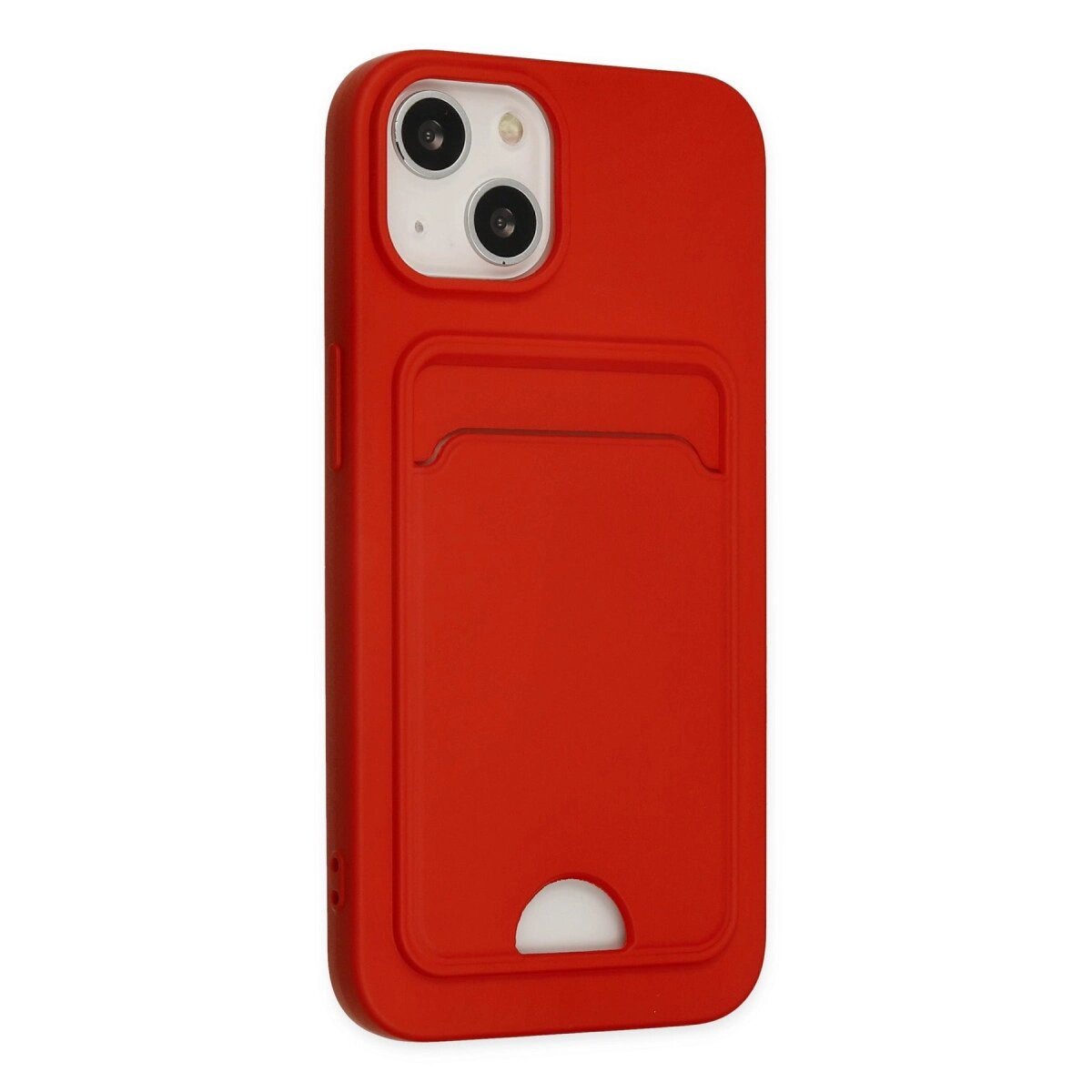 Apple İphone 14 Plus Kılıf Kelvin Kartvizitli Silikon - Kırmızı Apple İphone 14 Plus Kılıf Kelvin Kartvizitli Silikon - Kırmızı