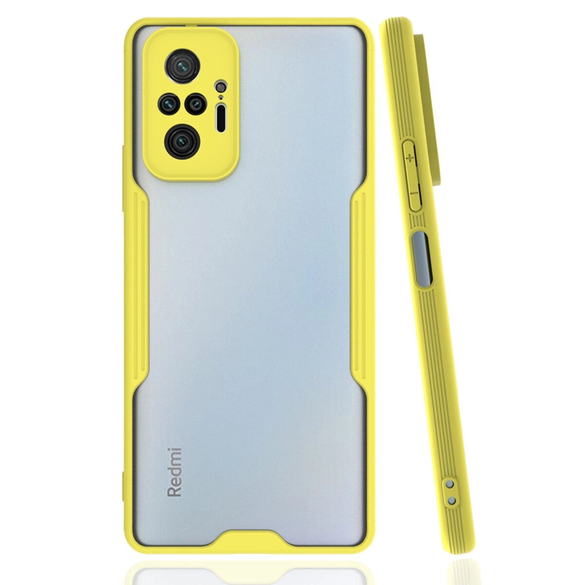 Xiaomi Redmi Note 10 Pro Kılıf Platin Silikon - Sarı Xiaomi Redmi Note 10 Pro Kılıf Platin Silikon - Sarı