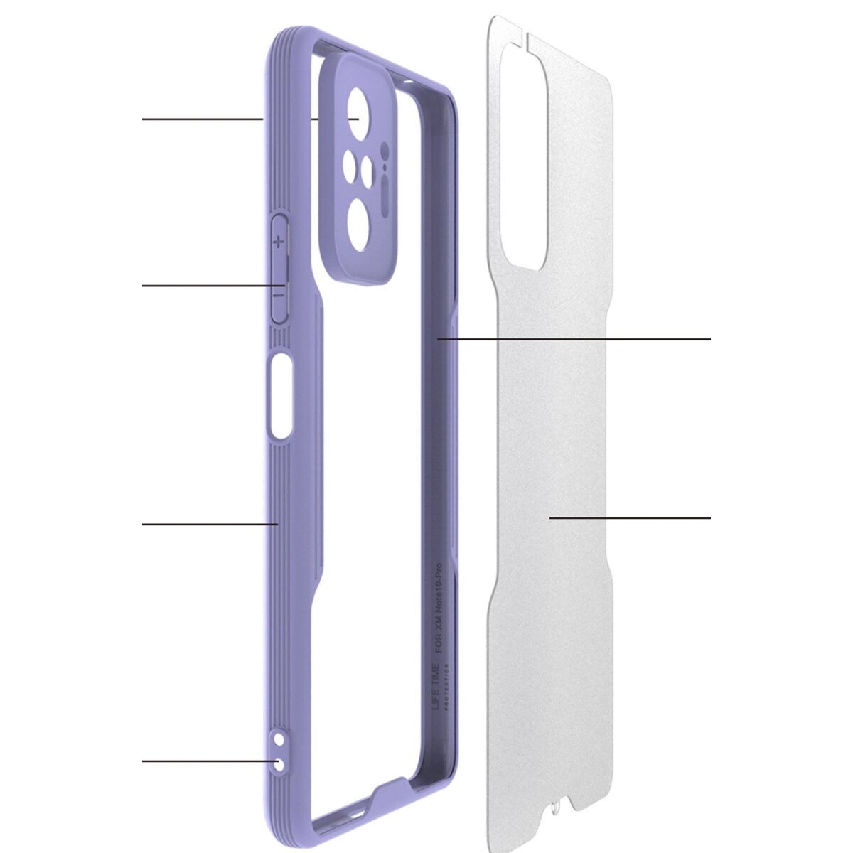 Xiaomi Redmi Note 10 Pro Kılıf Platin Silikon - Mavi Xiaomi Redmi Note 10 Pro Kılıf Platin Silikon - Mavi