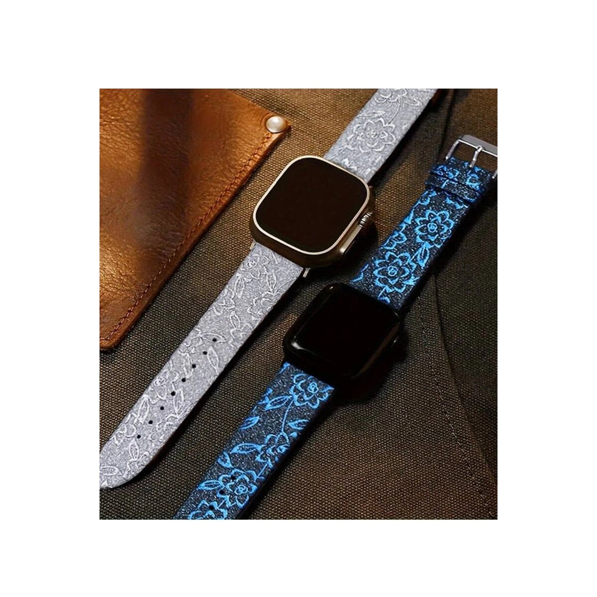 Apple Watch 38mm Creeper Desenli Kordon (saat Değildir) - Siyah