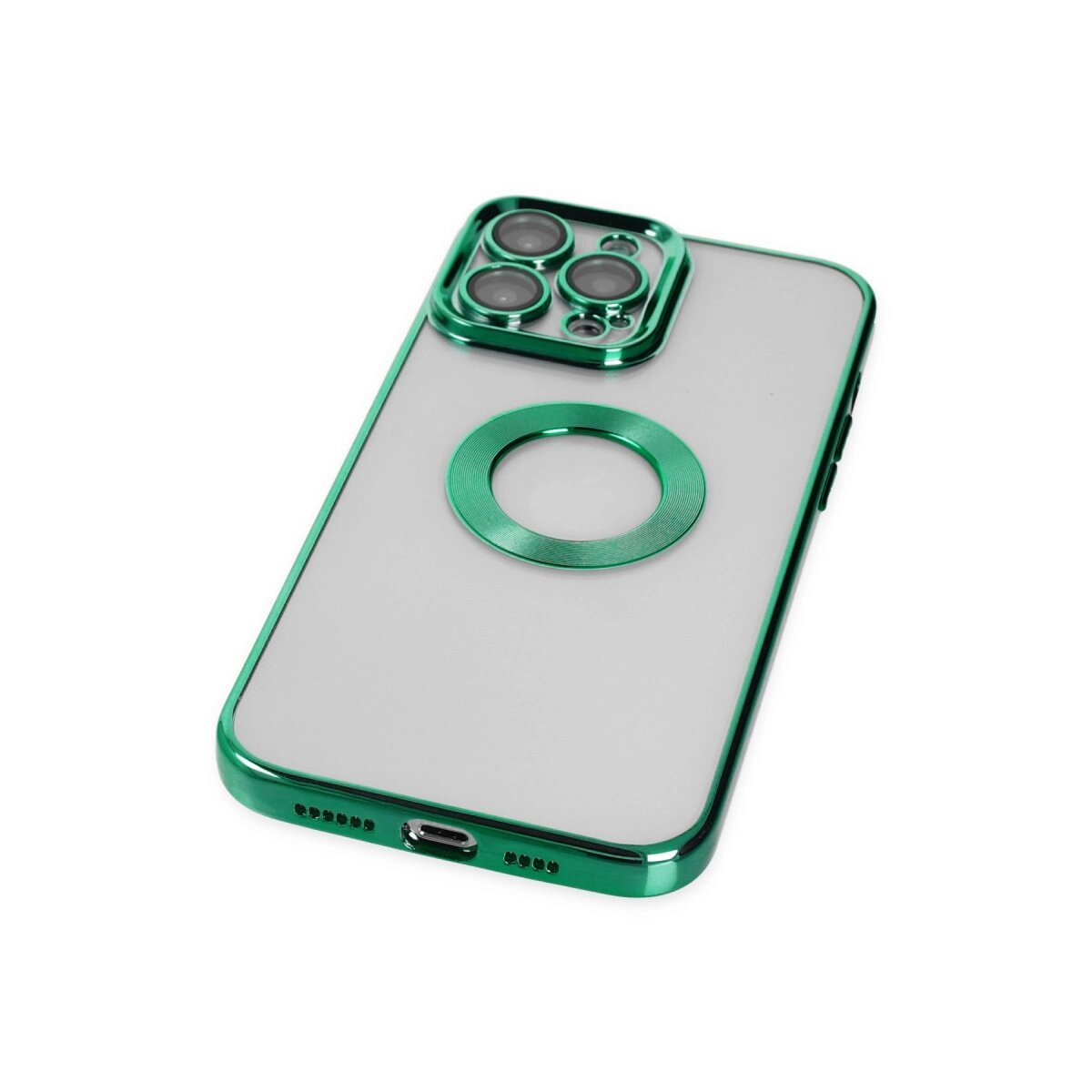 Apple İphone 14 Pro Max Kılıf Slot Silikon - Köknar Yeşili