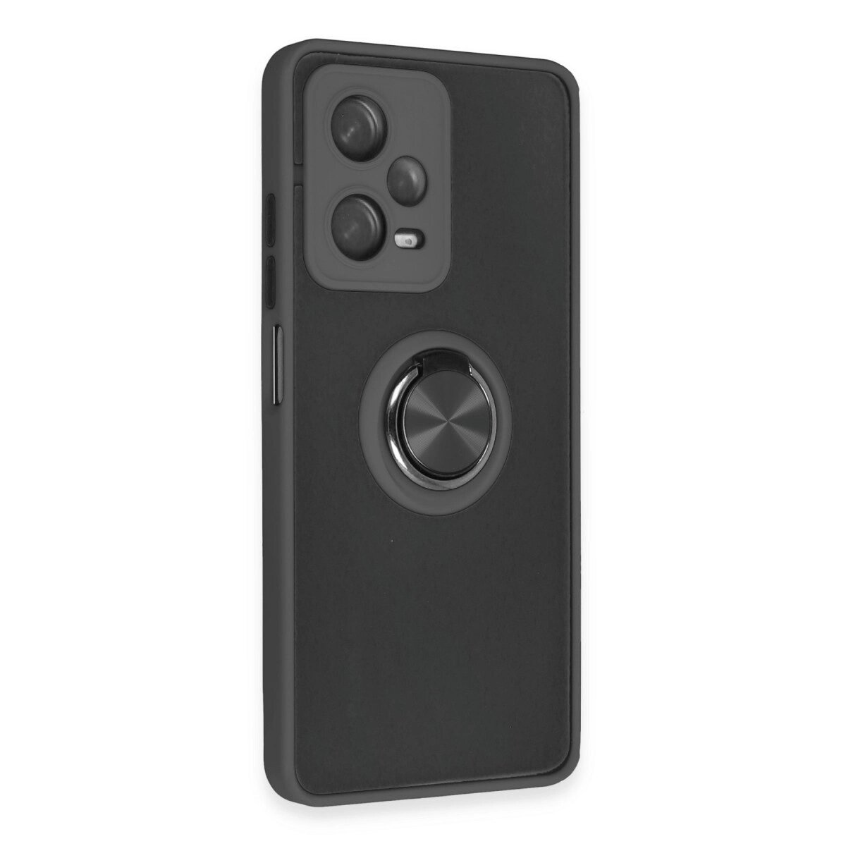 Xiaomi Redmi Note 12 5g Kılıf Montreal Yüzüklü Silikon Kapak - Siyah