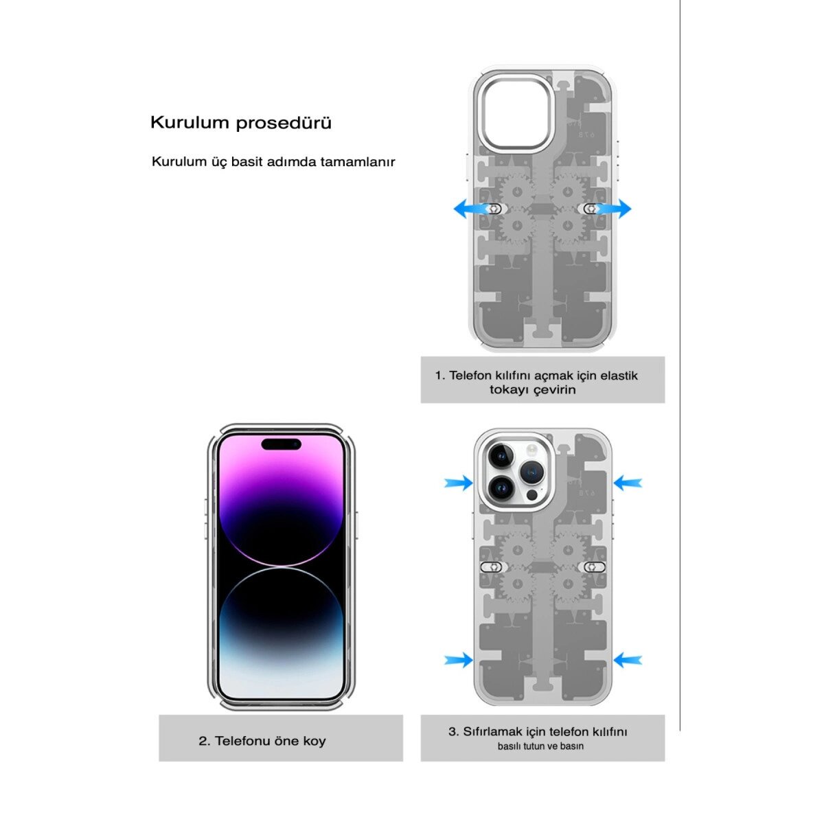 Apple İphone 13 Pro Max Kılıf Mekanik Bumper Kapak - Yeşil Apple İphone 13 Pro Max Kılıf Mekanik Bumper Kapak - Yeşil